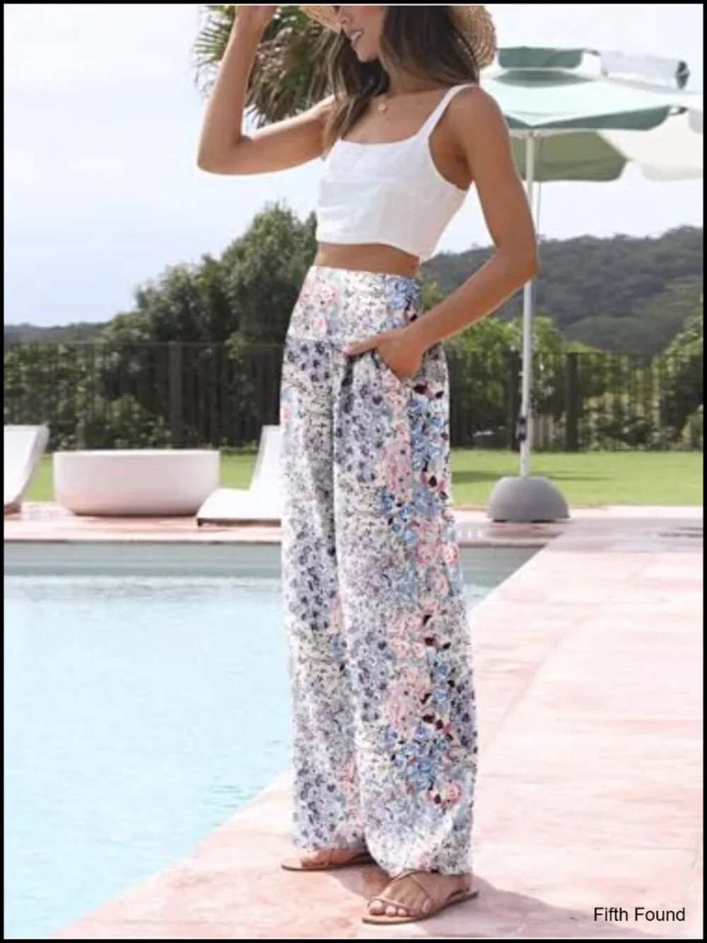Women's Palazzo Lounge Pants Wide Leg High Waist with Pockets